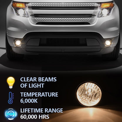 G-PLUS Front Bumper Fog Lights Assembly Pair Compatible with Toyota Tacoma 2005-2011/ Fit Tundra 2007-2013 neblineros para autos delantero faros antiniebla Clear lens