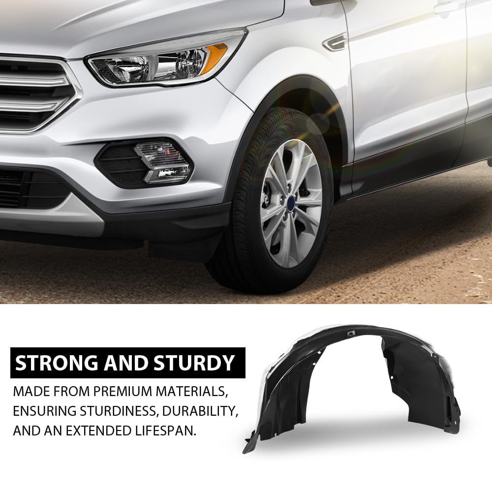 G-PLUS Front Left Fender Liner Inner, Compatible with Ford Escape 2015-2019, Driver Side, FO1248161, CJ5Z16103B