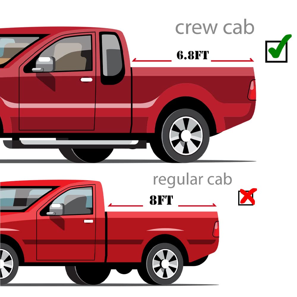 G-PLUS T3 Tri-Fold Hard Lock 6.8Ft Truck Tonneau Cover Replacement for 99-17 Ford F250/F350/F450 Super Duty | 6'8" Standard Short Bed