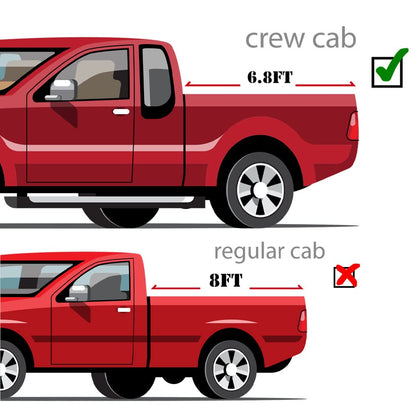 G-PLUS T3 Tri-Fold Hard Lock 6.8Ft Truck Tonneau Cover Replacement for 99-17 Ford F250/F350/F450 Super Duty | 6'8" Standard Short Bed
