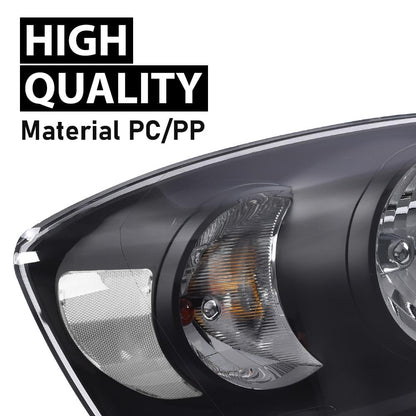 G-PLUS Headlights w/Bulbs Pair Compatible with Dodge Ram 1500 2006-2008 /Fit Dodge Ram 2500 3500 2006-2009,Clear Lens Black Housing Clear Reflector Bumper Headlamps,faros delanteros Assembly