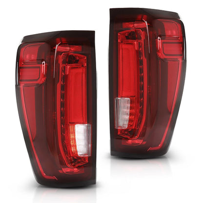 G-PLUS LED Tail Lights Rear Brake Lamp Pair Left+Right Compatible with 2019-2023 GMC Sierra 1500 /Fit 2020-2023 Sierra 2500HD 3500HD, for w/Factory Full LED Tail Light Models Only Red