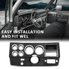 G-PLUS Dash Instrument Bezel w/Wiper Switch Hole Storage Box Compatible with 1981-1983 Chevy GMC Truck Blazer Suburban Black 14023004