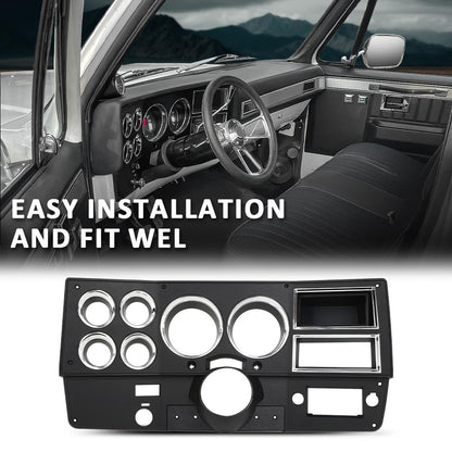 G-PLUS Dash Instrument Bezel w/Wiper Switch Hole Storage Box Compatible with 1981-1983 Chevy GMC Truck Blazer Suburban Black 14023004