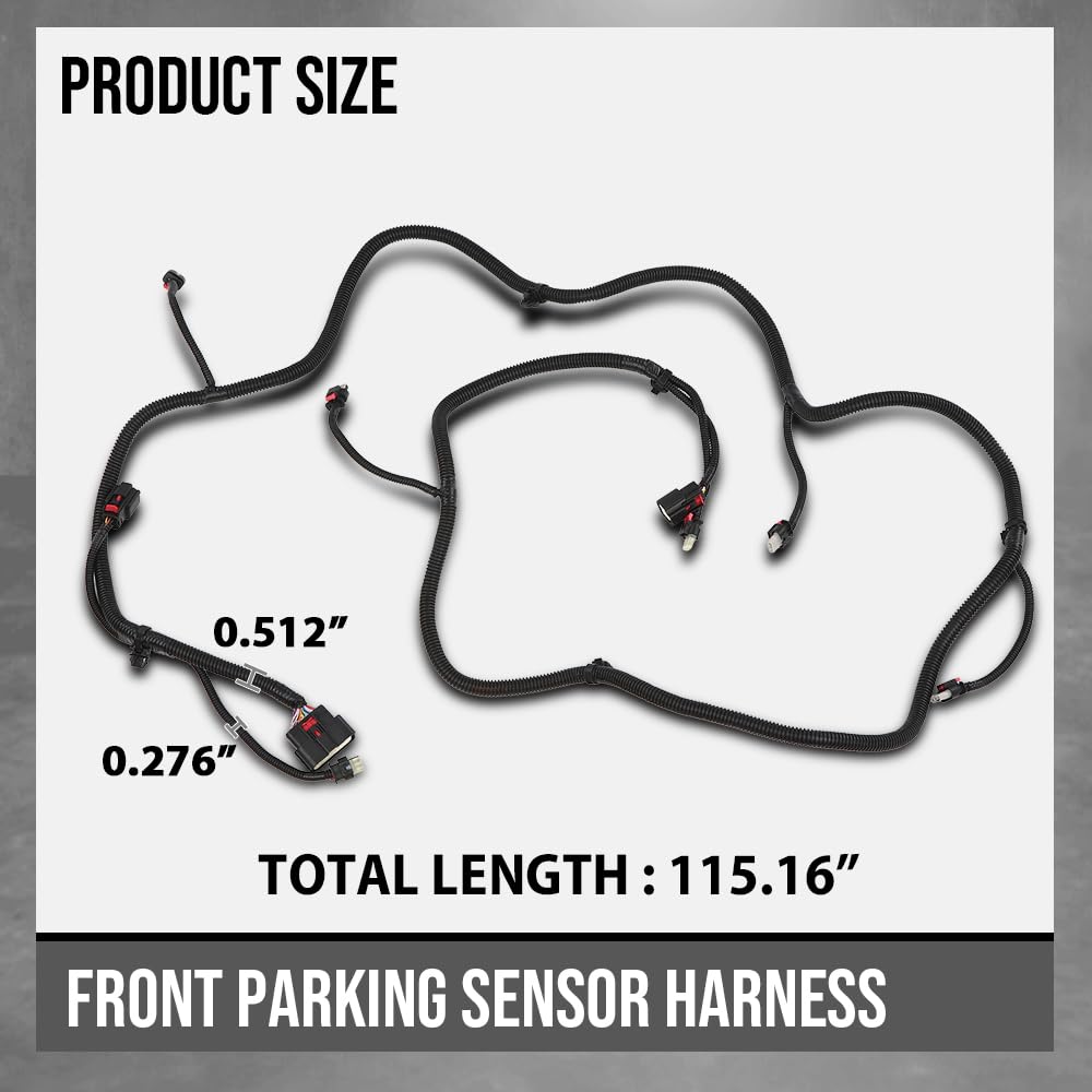 G-PLUS Front Parking Sensor Harness Compatible with Tesla Model X 2016 2017 2018 2019 2020 103243300G, 1032433-00-G, 1032433-00 Black
