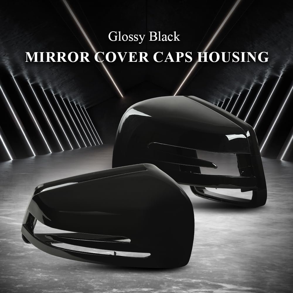 G-PLUS Mirror Cover Caps Housing Compatible with Benz S-Class W221 2011-2013/Fit Benz C-Class W204 2011-2014/Fit Benz CLS C218 2014-2018/Fit Benz GLA X156 2014-2020 A2128100164, A2128100264