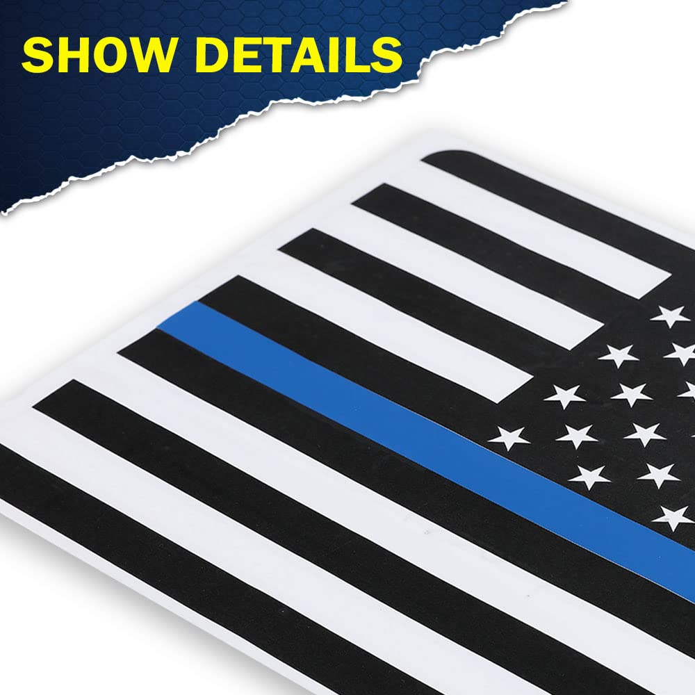 G-PLUS Middle Window American Flag Decal Sticker Compatible with 15-21 F150/250/350 (Blue)