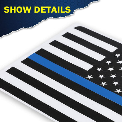 G-PLUS Middle Window American Flag Decal Sticker Compatible with 15-21 F150/250/350 (Blue)