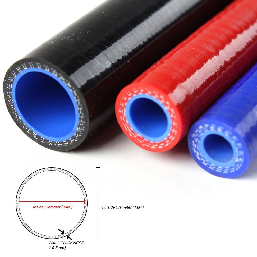 G-PLUS Silicone Radiator Hose Kit Clamps Compatible with Honda Civic Type R Blue Side View