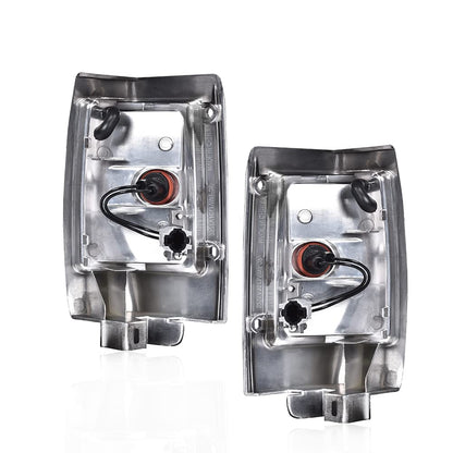G-PLUS Parking Corner Side Marker Signal Light Lamp Pair Set Compatible with 1990-1997 D21 Pickup Black B611001G02, B611501G02 NI2551104, NI2550104