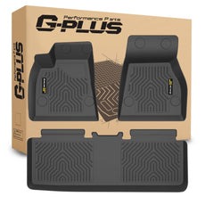 G-PLUS Floor Mats 3PCS for Tesla Model S 2015-2020 TPE All Weather Protection Black