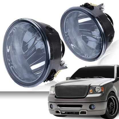 G-PLUS Front Fog Lights W/Bulb Pair Compatible with Ford F150 2006 2007 2008 2009 2010 AL3Z15200A, AL3Z15201A, FO2593220, FO2592220