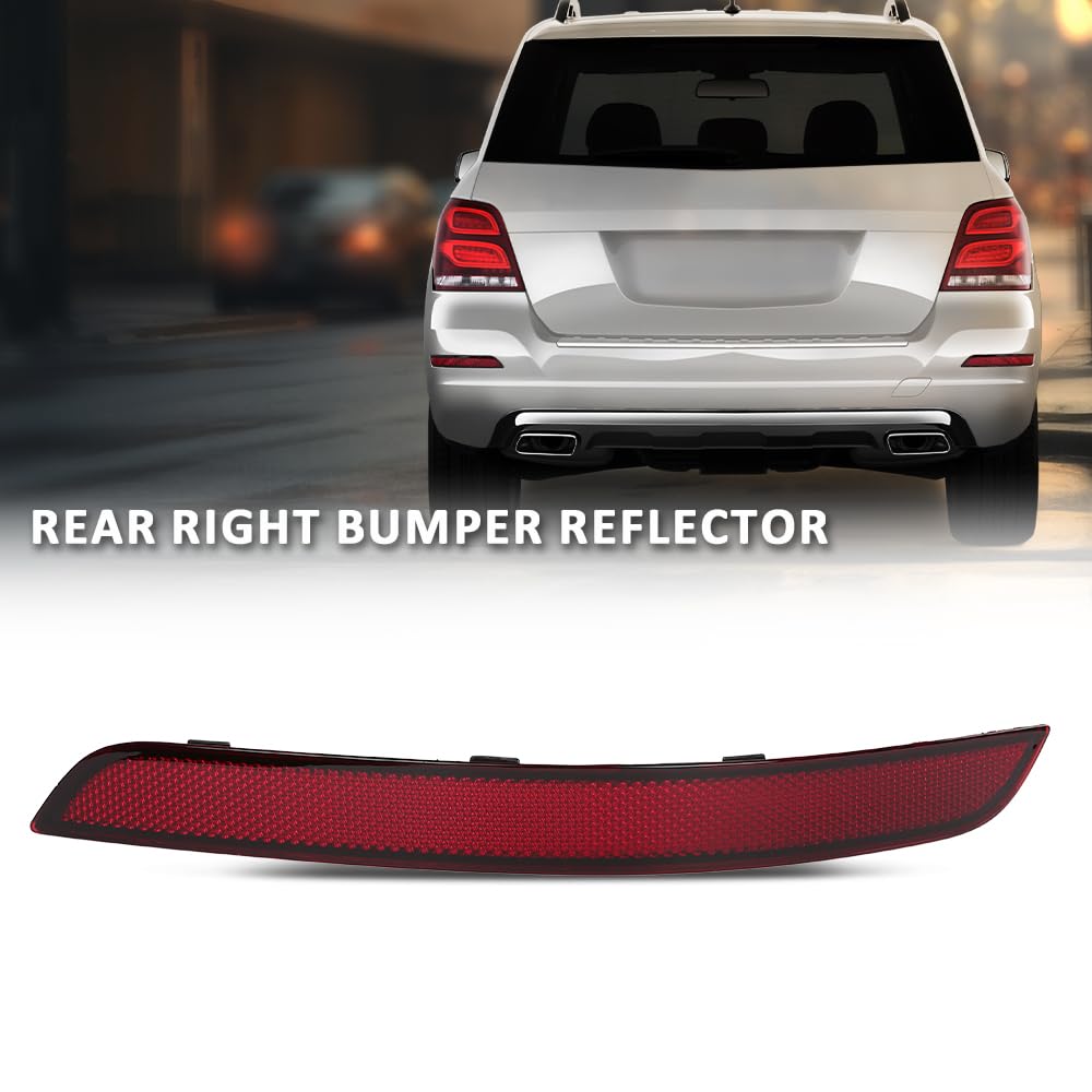 G-PLUS Rear Right Bumper Reflector, Compatible with Benz GLK-Class W204/X204 GLK200 GLK250 GLK260 GLK280 GLK300 GLK350 GLK500 2013-2015, Passenger Side, 2048200474, A2048200474