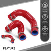 G-PLUS Radiator Hose Set Upper Lower and Bypass Hoses Compatible with John Deere Models Red