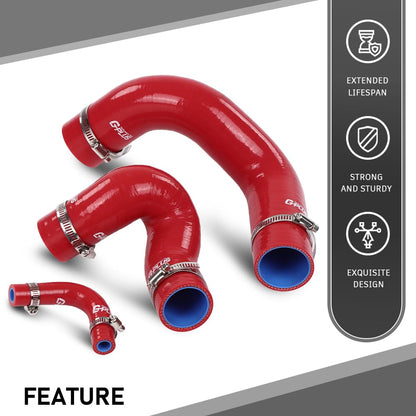 G-PLUS Radiator Hose Set Upper Lower and Bypass Hoses Compatible with John Deere Models Red