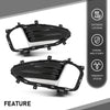 G-PLUS Front Fog Lights Lamp Cover Chrome Trim Bezel Compatible with Ford Edge 2019-2022 KT4Z15266CA, KT4Z15266CB Black