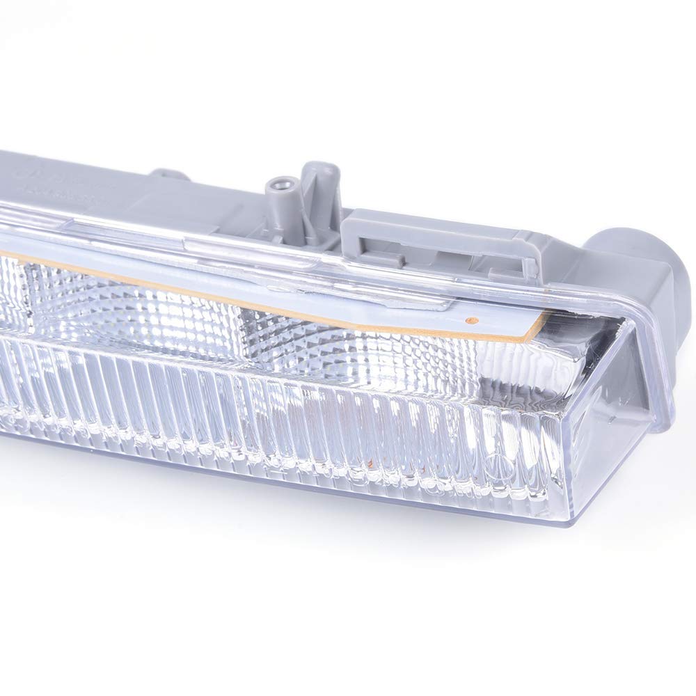 G-PLUS LED Left Front Daytime Running Light Fog Lamp Assembly Compatible with Benz W166 ML500 2013 2014 2015, Fit Benz W166 ML550 ML63AMG 2012 2013 2014 2015 2049065401, A2049065401 White