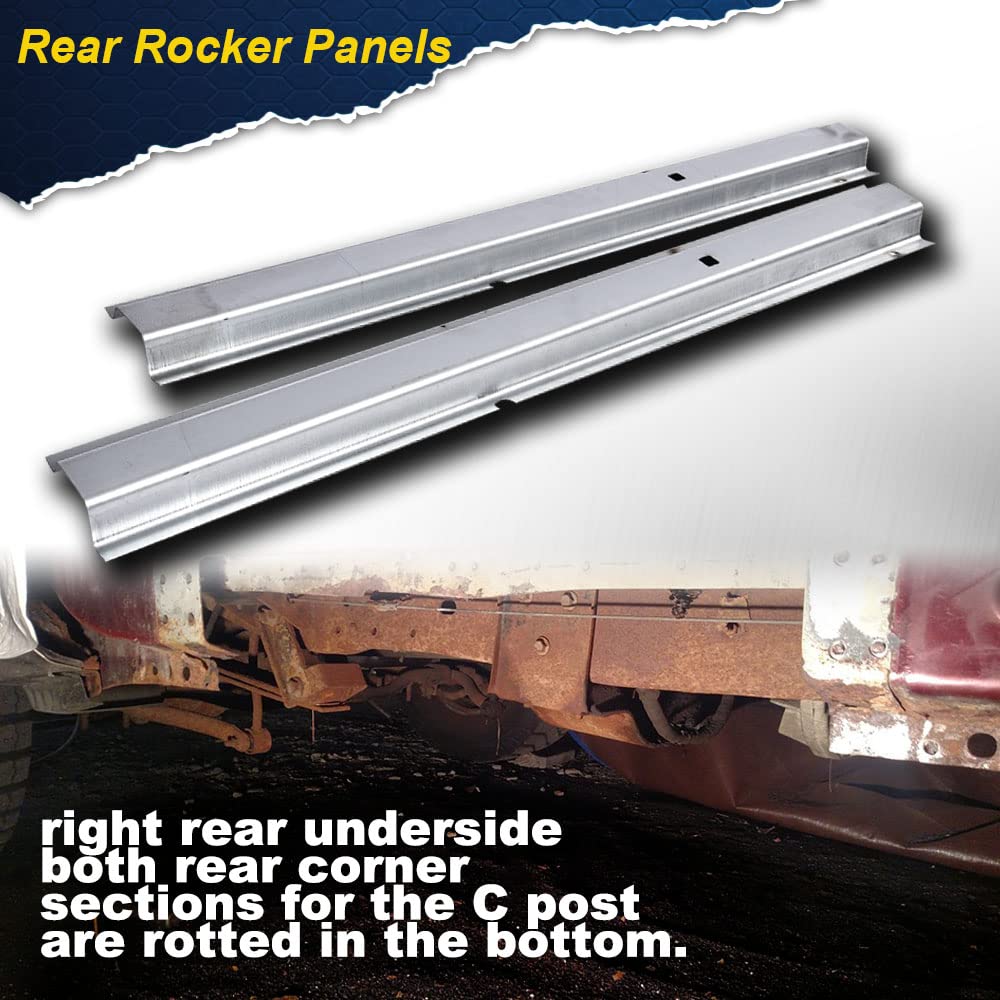 G-PLUS Rear Rocker Panels Compatible With Excursion 2000 2001 2002 2003 2004 2005, Drivers & Passengers Sides