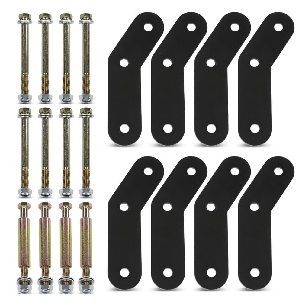 G-PLUS Front and Rear 2" Shackle Relocation Lift Kit Compatible with Jeep Wrangler YJ 1987-1995 Front & Rear 2" Buckle Lift Kit