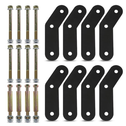 G-PLUS Front and Rear 2" Shackle Relocation Lift Kit Compatible with Jeep Wrangler YJ 1987-1995 Front & Rear 2" Buckle Lift Kit