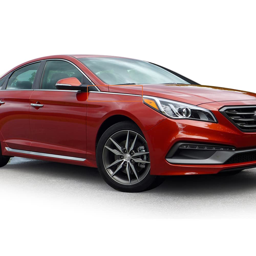 G-PLUS Molding Trim Compatible With 2015 2016 2017 Hyundai Sonata, Fender Chrome Garnish (Front Right(Passenger Side))
