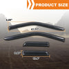 G-PLUS Out-Channel Window Vent Visor Deflectors Tape-On Side Rain Guards Compatible with Ford F150 SuperCab 2015-2024 4PCS Smoky