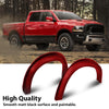 G-PLUS Fender Flares, Compatible With Dodge 2009-2018 Ram 1500, [Doesn't Fit R/T Models], Textured Black PP Injection Front Wheel Cover Protector Vent Trim 4pcs 68054338AB, 68054339AB