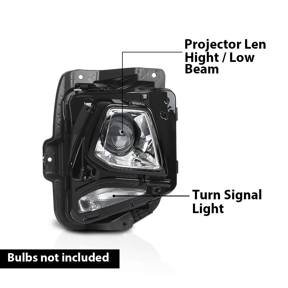 G-PLUS HID/Xenon Projector Headlights Left+Right Without Ballast & D3S Bulb Compatible with Chevy Blazer 2019-2021 Fit Models with Factory HID/Xenon Clear Lens Chrome Housing Only GM2502492, GM2503492