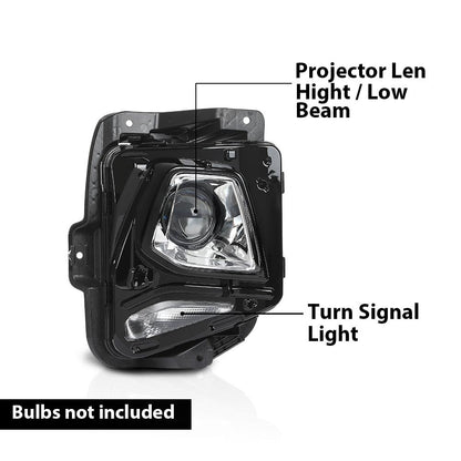 G-PLUS HID/Xenon Projector Headlights Left+Right Without Ballast & D3S Bulb Compatible with Chevy Blazer 2019-2021 Fit Models with Factory HID/Xenon Clear Lens Chrome Housing Only GM2502492, GM2503492