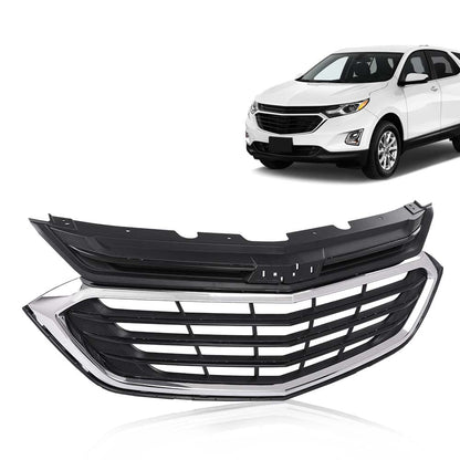 G-PLUS Front Bumper Upper Grille Grill, Compatible with Chevy Equinox 2018 2019 2020, Black & Chrome