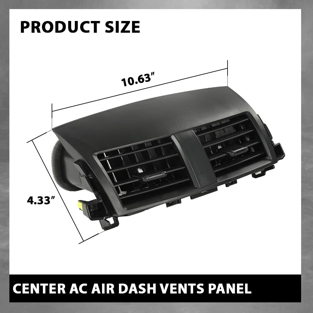G-PLUS Center AC Air Dash Vents Panel Compatible with Toyota Rav4 2006-2012 55663-42020
