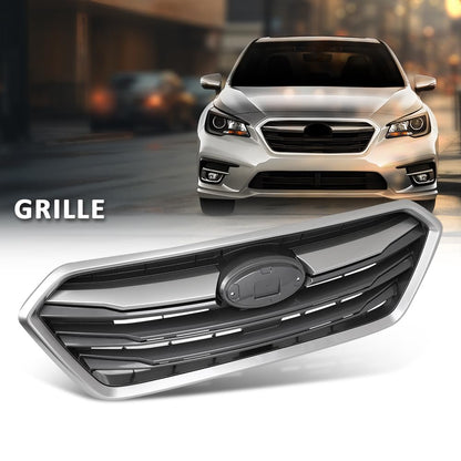 G-PLUS Front Bumper Grille Assembly, Compatible with Subaru Legacy 2018-2019, Light Gray, 91121AL18A, SU1200180 Light Gray