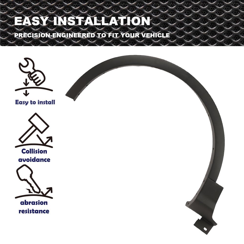 G-PLUS Front Left Fender Flare Compatible with Ford Escape 2013-2017, Wheel Opening Molding Arch Trim, CJ5Z-16268-AB, Factory Style