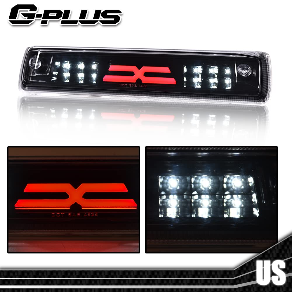 G-PLUS LED 3rd Third X Brake Light Rear Brake Stop Tail Light Compatible with 2015-2018 Colorado/Canyon GM25971002 52019397 High Mount Stop Light Third Tail Light