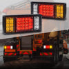 G-PLUS 2pcs 40 LED Tail Turn Signal Brake Reverse Running Lights Universal Compatible with Pickup RV Trailers Trucks Camper Boat Vans Tail lights Rear Brake Lamps Assembly Luces Traseras