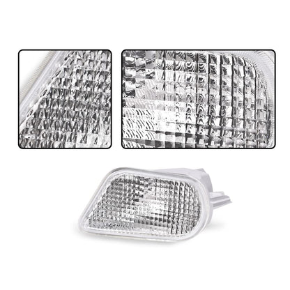 G-PLUS Side Marker Corner Parking Lights Turn Signals Compatible with 1998-2002 Pontiac Firebird Trans Am 10301404 10301405 GM2520177 GM2521177 (White)