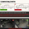 G-PLUS Floor Mats 3PCS Compatible with Nissan Frontier Crew Cab 2008-2021,TPE All Weather Full Cover Protection 1st & 2nd Row Floor Liners,Black