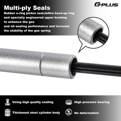 G-PLUS Gas Struts for Heavy Lid,Compatible with Silverado Sierra 2007-2018 Silver