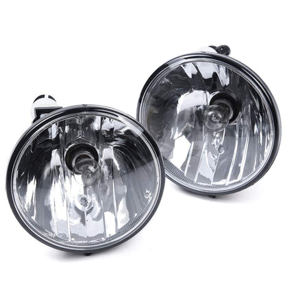 G-PLUS One Pair Clear Lens Driving Fog Light Lamps w/Chrome Trim Bezel Compatible With Chevy Colorado 2015-2019 Left and Right Sides
