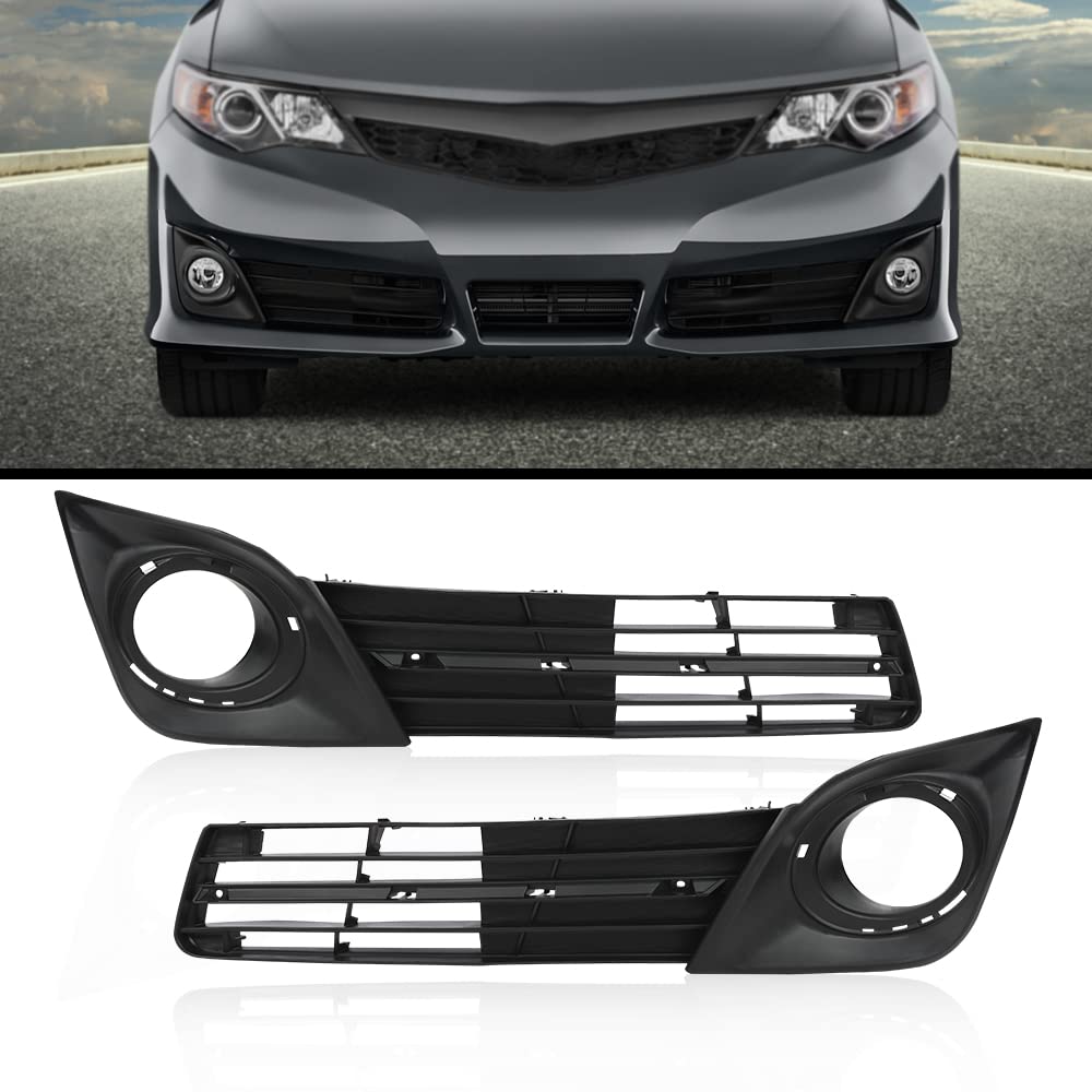 G-PLUS Fog Light Bezel Set Left and Right Compatible with 2012 2013 2014 Toyota Camry SE SE Sport 5212706290, TO1039149, 5212806290, TO1038149
