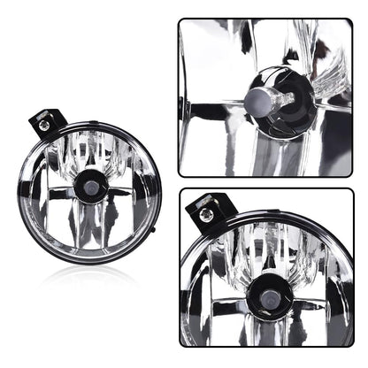 G-PLUS Left Fog Lights Compatible with Dakota Pickup Truck SUV 2001-2004/ Dodge Durango 2001-2003 Front Bumper Fog Light Lamps w/Bulbs (Clear Lens) 55077320AD, CH2592113, 9587988