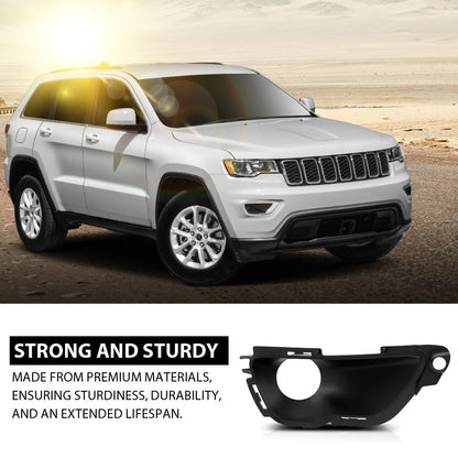 G-PLUS Fog Lamp Cover Light Bezel Richt Bezel Right Side Compatible with Jeep Grand Cherokee 2016-2022 Black 68261710AA