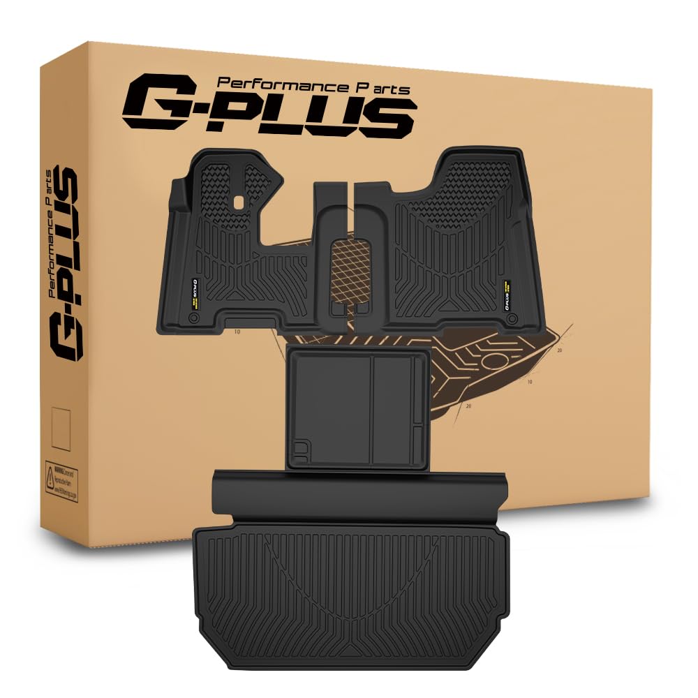 G-PLUS TPE Floor Mats Fit Peterbilt 357 365 367 378 379 384 385 386 388 389 2006-2019 1st Row Truck Accessories Cargo Liners All Weather Protection 3PCS Black Alfombras para Carro