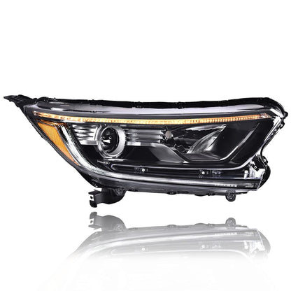 G-PLUS Headlights Assembly, Compatible with 2017 2018 2019 Honda CRV CR-V Right Bumper Headlamp, Clear Lens Black Housing Amber ReflectorBumper Headlamps,faros delanteros