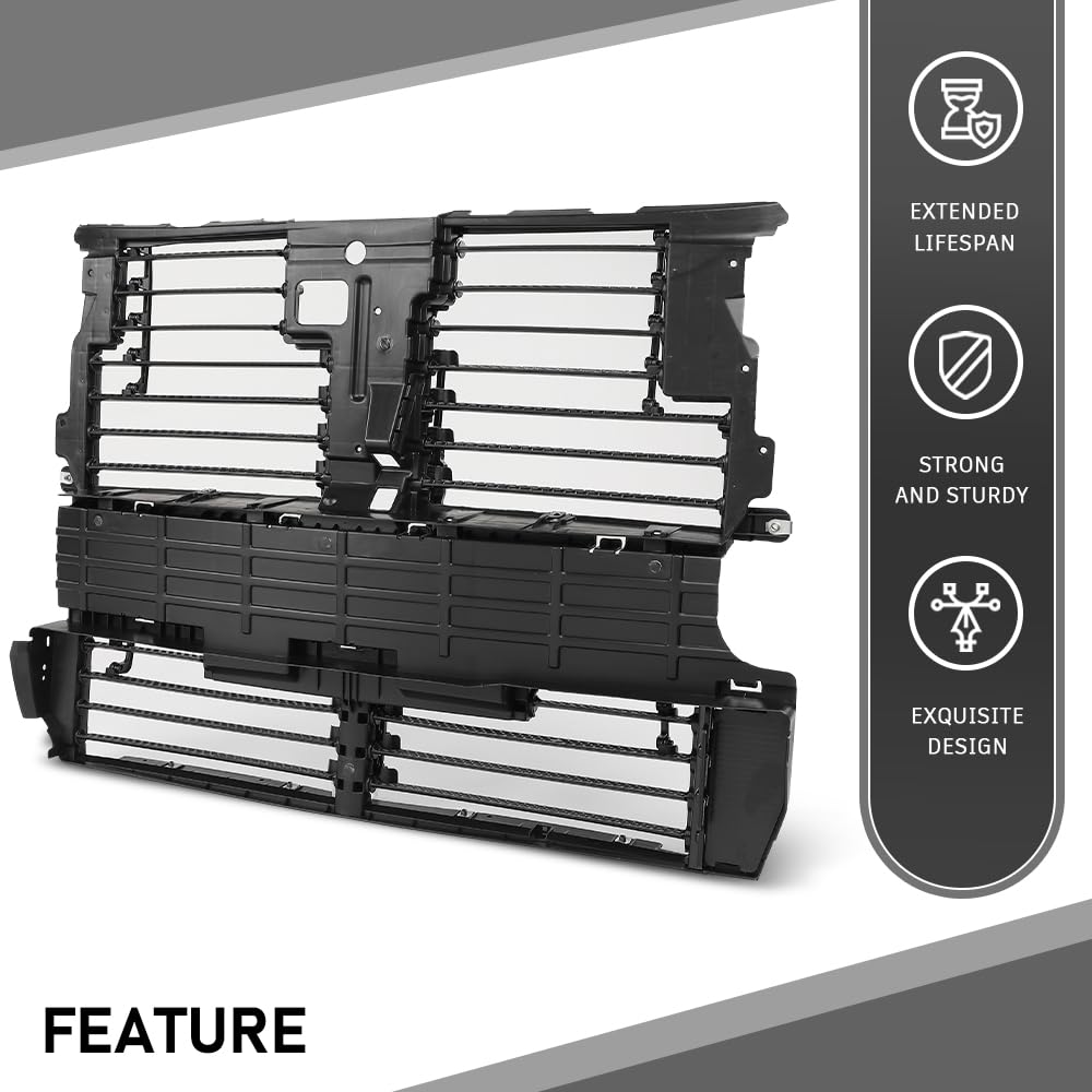 G-PLUS Radiator Shutter Assembly, Compatible with Ford Edge SE SEL Sport Titanium 2.0L 3.5L 2015-2018, FT4Z8475A，FT4Z-8475-A
