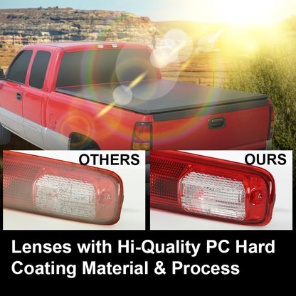 G-PLUS 3rd Brake Light w/Bulb Fit Chevy Silverado GMC Sierra 1500 2500 3500 & HD Models 1999 2000 2001 2002 2003 2004 2005 2006 /Fit Chevy Silverado GMC Sierra Classic Models 2007 923-240 15884341