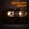 G-PLUS Headlights Assembly w/Bulbs Fit Chevy Suburban C1500 C2500 K1500 K2500 1994-1999, Fit GMC C2500 K2500 1994-2000, Left & Right Headlamps Assembly, Smoky Lens Black Housing Clear Reflector