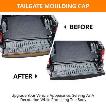 G-PLUS Tailgate Molding Cap Compatible with Chevy Silverado GMC Sierra Fleetside Base, SL 1999-2007 (Not fit Stepside Trucks) Spoiler Top Moulding Protector Cover 1593226 GM1909102