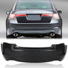 G-PLUS Rear Bumper Cover Compatible with Honda Accord V6 Sedan Dual Exhaust 2008 2009 2010 2011 2012, 04715TA1A91ZZ, HO1100245, Primered Black