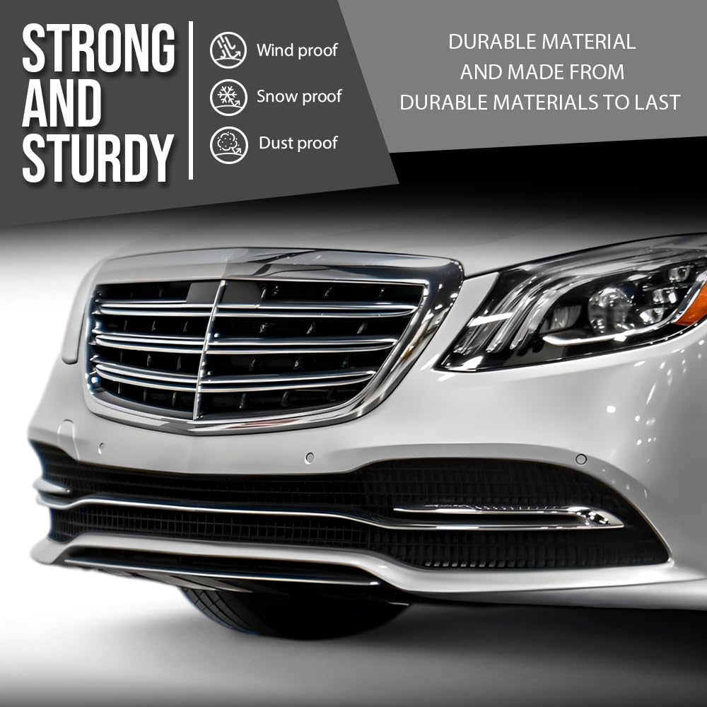 G-PLUS Front Center Bumper Trim Compatible with Benz S450 Base 3.0L 2018-2020 Fit Benz S550e Base 3.0L 2015-2017 2228852221, MB1037109 Silver